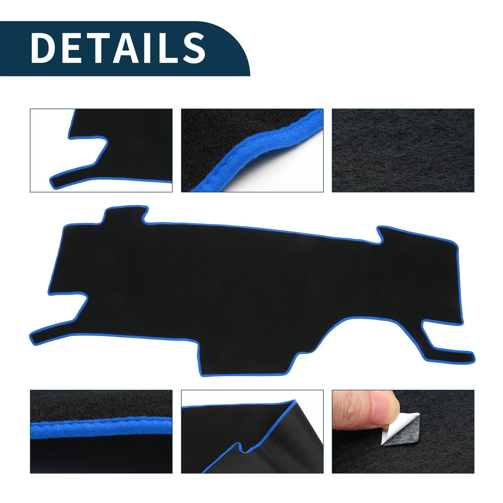 Dashboard Dash Cover Mat for Nissan Note e-Power E13 (2020–2024) Black Blue Set