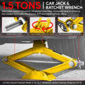 Set of 4 Hydraulic Scissor Lift Jacks (1.5 Ton, 3306 lbs)