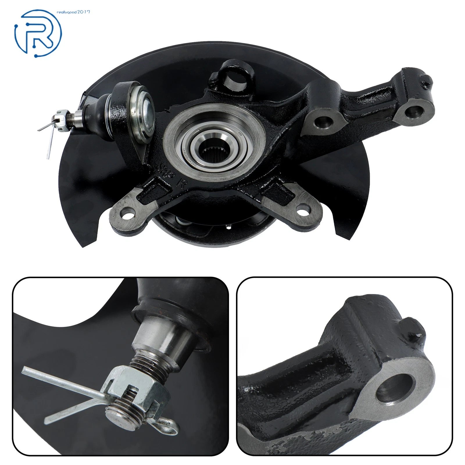 Set of 2 Front Wheel Hub & Bearing Knuckle Assembly for Honda Civic (2003–2005)