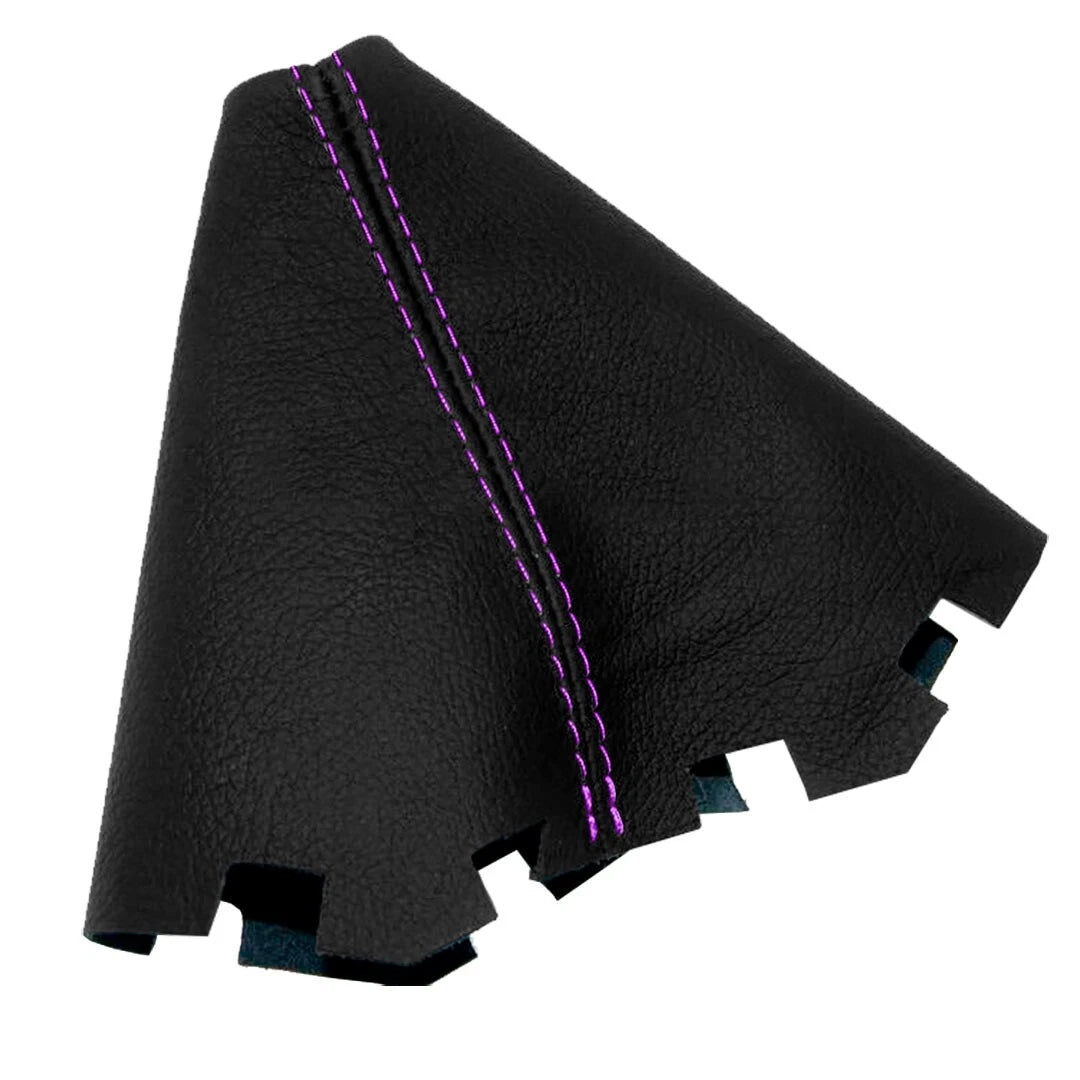 Leather Manual Shift Boot Cover for Hyundai Genesis Coupe (2010–2016) Purple Stitch