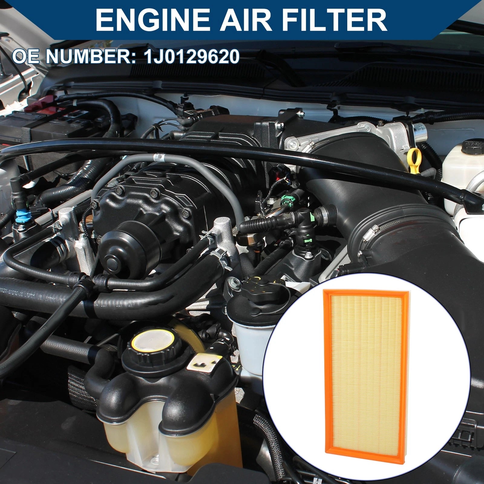 Car Engine Air Filter No. 1J0129620 for Audi TT 1.8L (2000–2006)