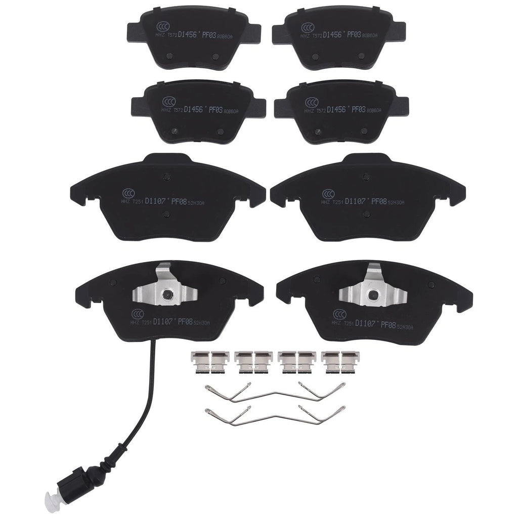 Set of 4 Ceramic Brake Pads for VW Jetta Golf Beetle Audi A3 (2006–2016)