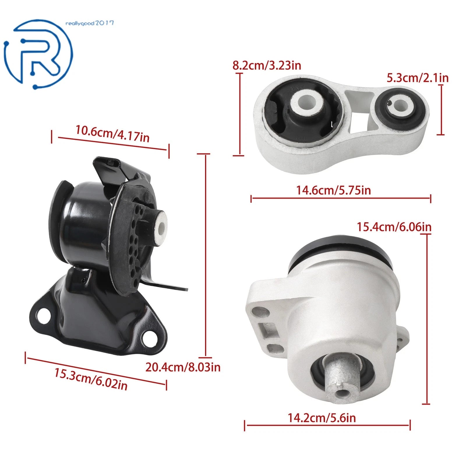 Set of 3 Engine Motor & Transmission Mounts for Mazda CX-7 (2010-2012)