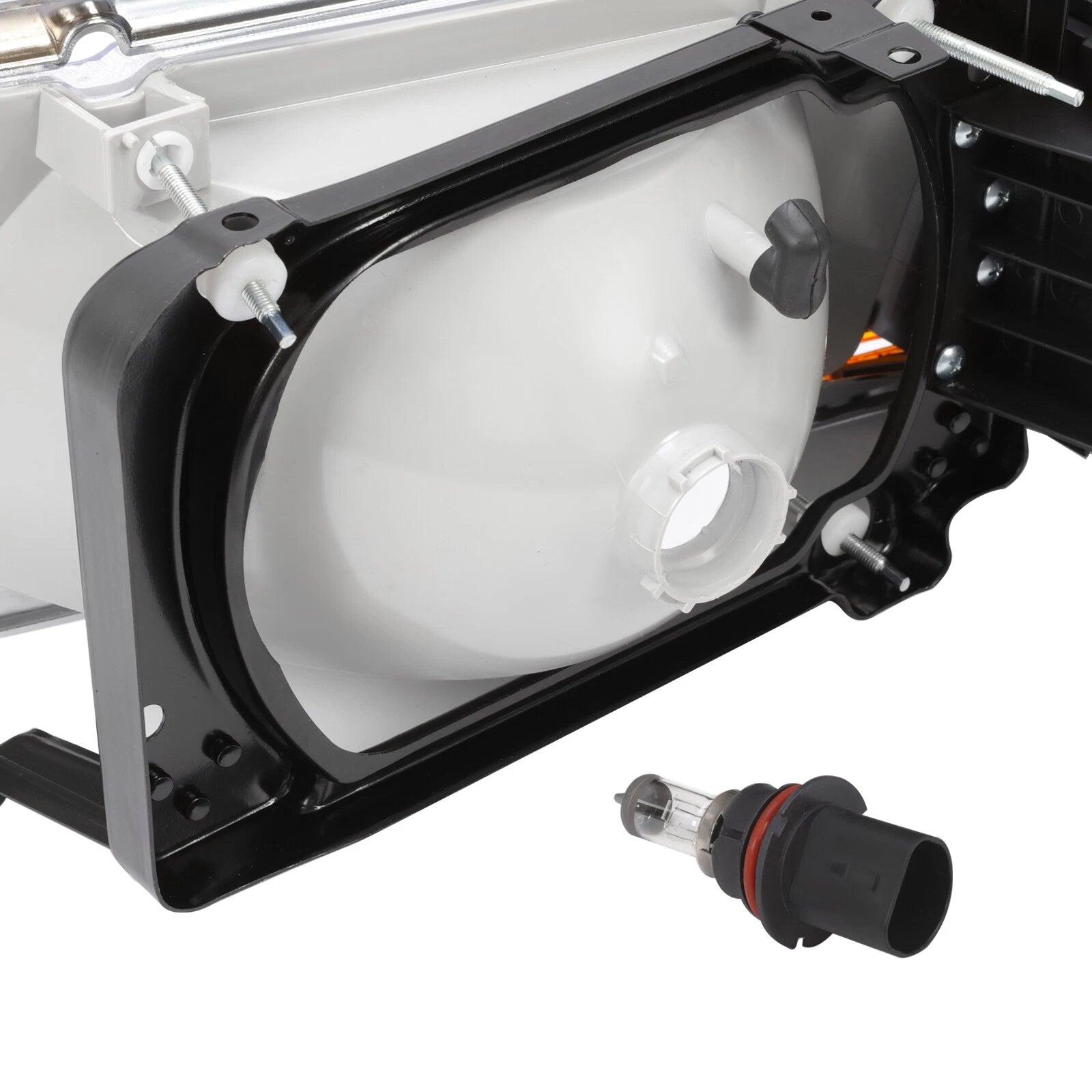 RH Headlight and Corner Lamp with Chrome Bezel for Peterbilt 375 385 (1999-2008)