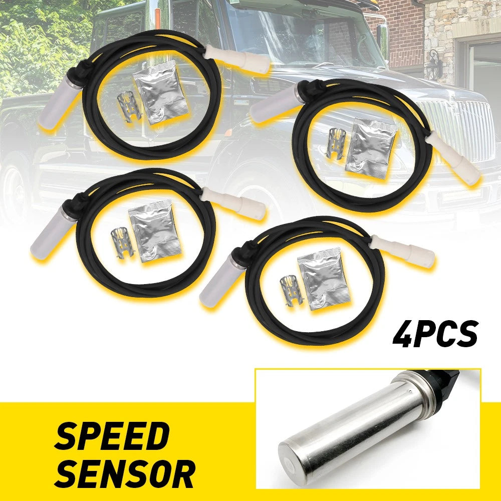 4X ABS Wheel Speed Sensor for Freightliner Cascadia/Coronado (2000–2016)