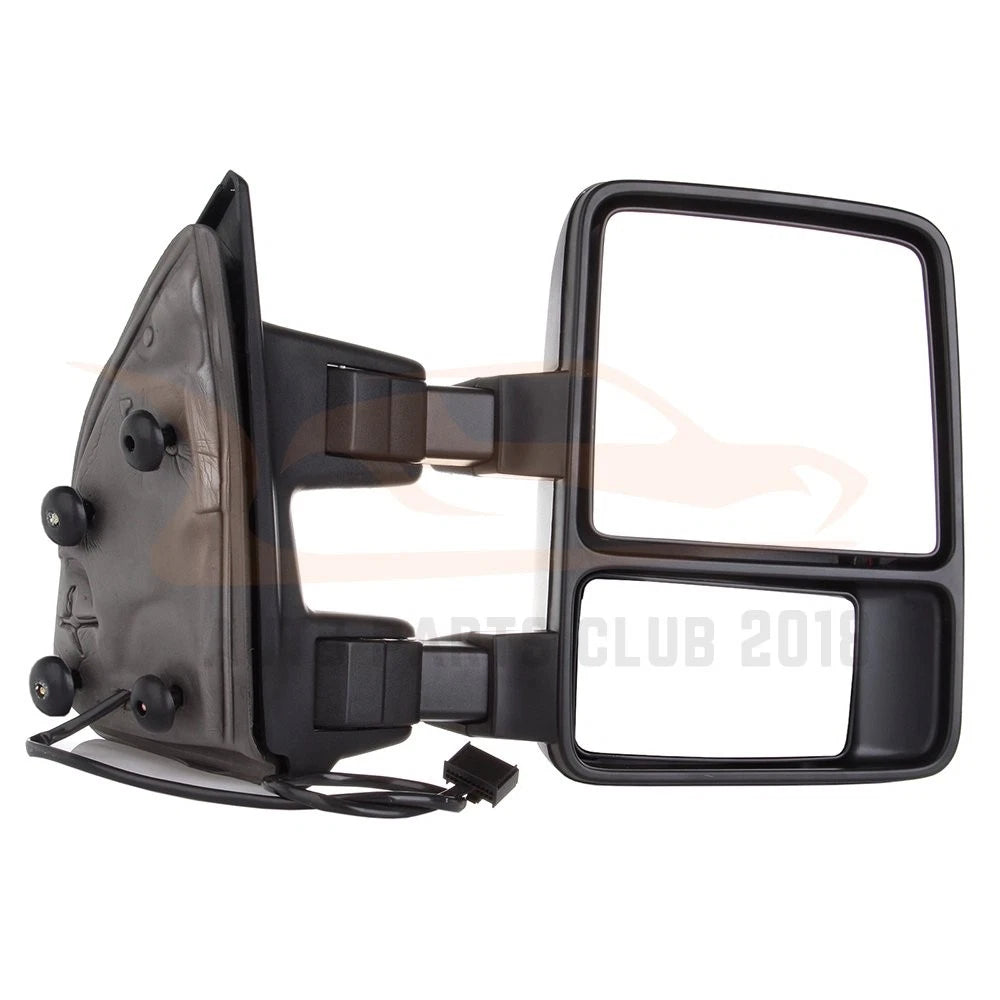 Pair of Tow Mirrors for Ford Super Duty (1999–2016) - Manual Signal, Black