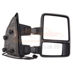 Pair of Tow Mirrors for Ford Super Duty (1999–2016) - Manual Signal, Black