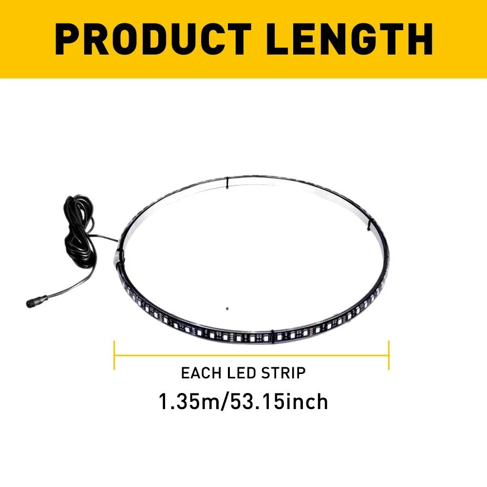 Set of 4 LED Wheel Ring Lights for Make Model (YYYY–YYYY)
