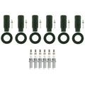Set of 6 NGK Ruthenium HX Spark Plugs & Coil Boots for Lexus ES350 RX350 (2007–2019)