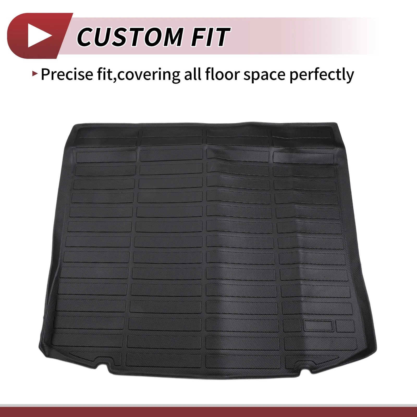 Cargo Liner Rear Trunk Mat for Ford Edge (2015–2024) TPE Long Grid Pattern