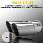 Chrome Dual Exhaust Pipe Tail Muffler Tip for Car
