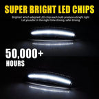 2X Smoked Lens White Full LED Side Marker Lights for Subaru BRZ, Toyota GR86 (2022–2023)
