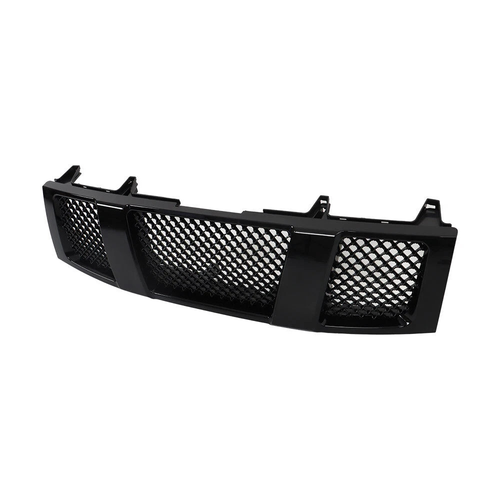 Front Upper Grille Replacement Set for Nissan Titan Armada (2004–2007) Gloss Black