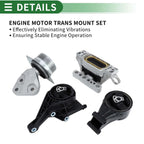 Engine Motor Trans Mount Set for Chevy Malibu 2.5L (2013–2015)