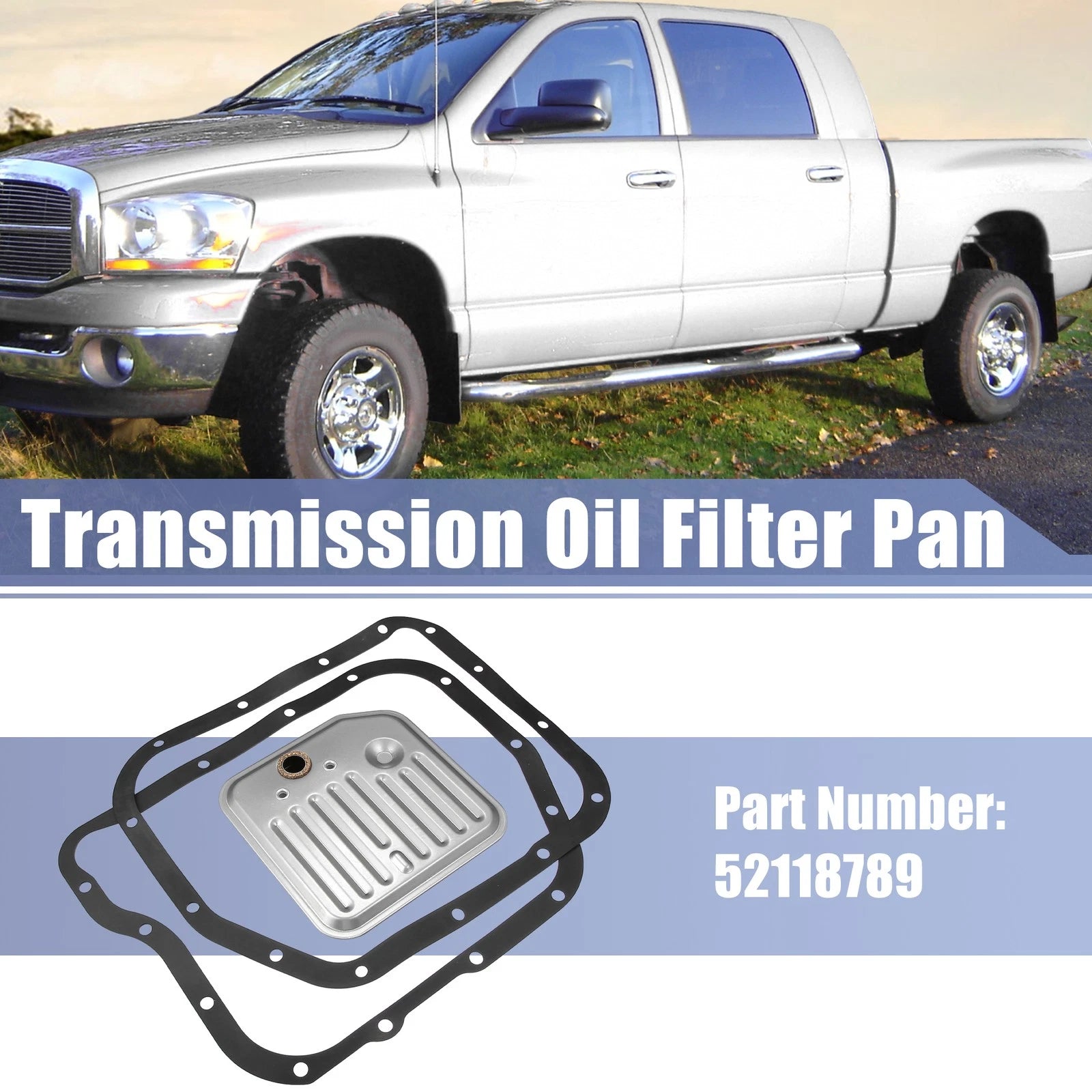 Set of 2 Transmission Filter Oil Pan Gasket Kit for Dodge Ram 1500 
