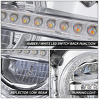 Chrome Amber LED Switch Back Sequential Headlight for Ford Bronco (2021–2026)