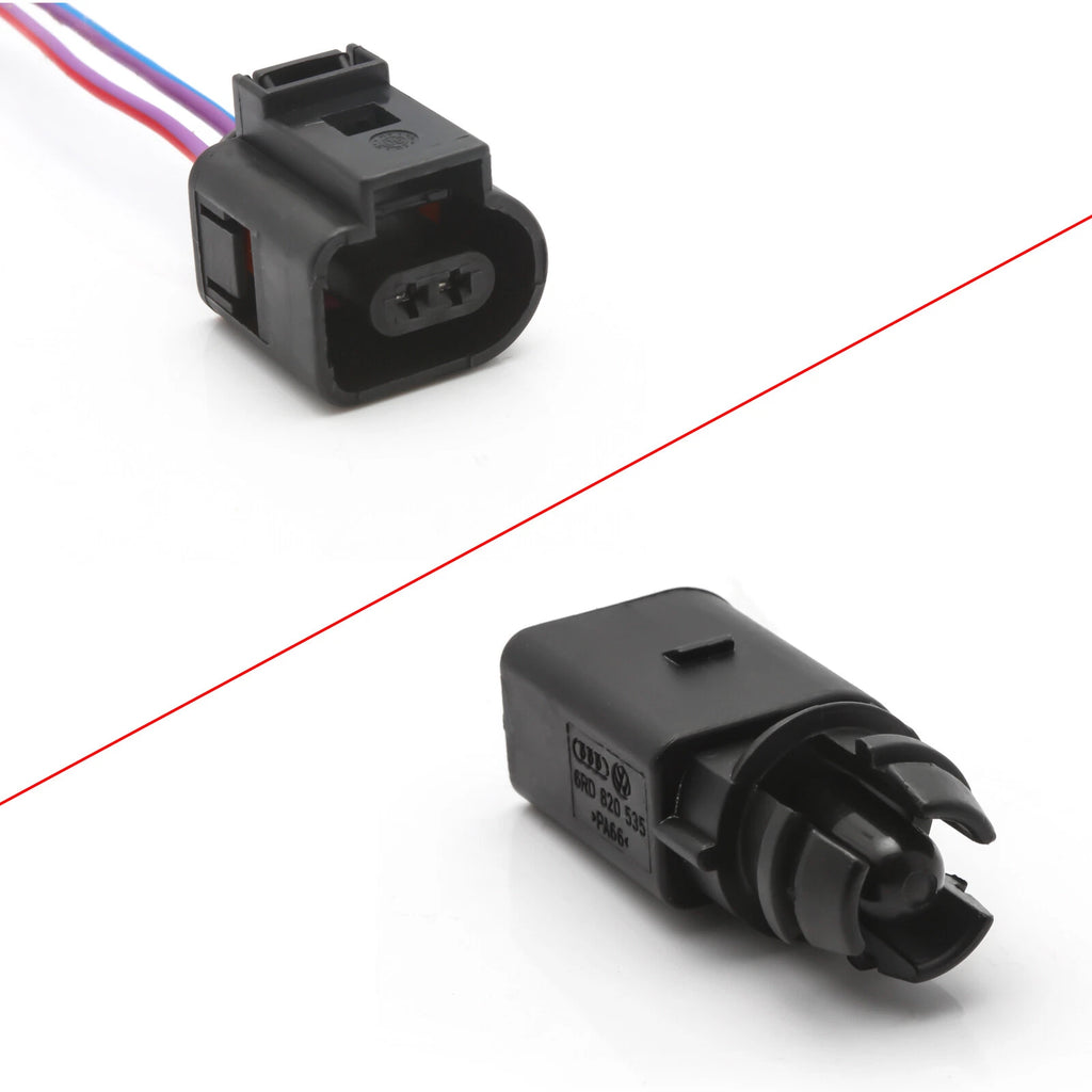 Ambient Air Temperature Sensor with 2-Pin Connector for Audi VW (-)