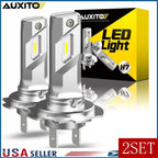 Set of 4 H7 LED Headlight Bulbs for High Low Beam (80000LM 6500K)