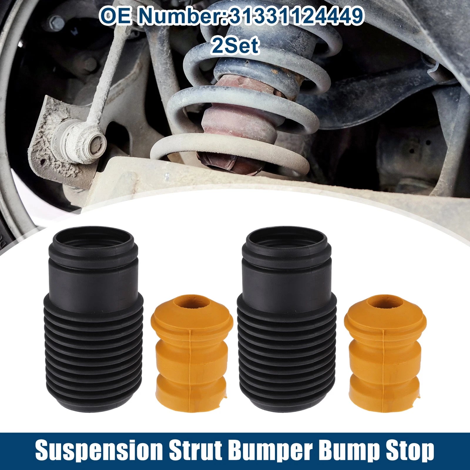 Set of 2 Suspension Strut Bump Stops for BMW 318is (1991–1997) No.31331124449
