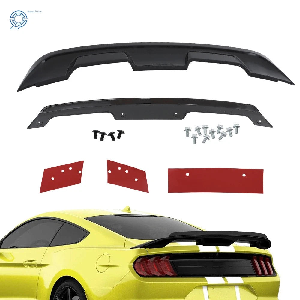 Glossy Black Rear Trunk Wing Wickerbill Spoiler for Ford Mustang (2015–2023)