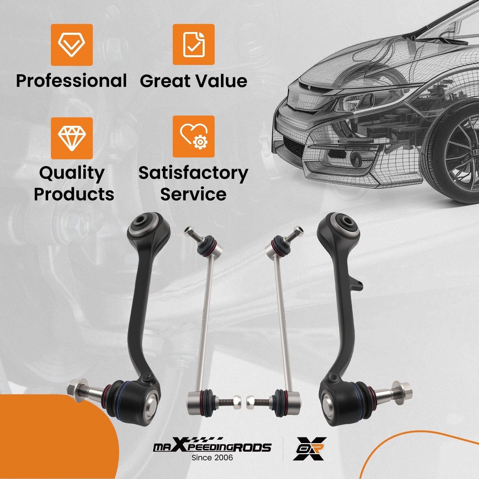 Control Arms Stabilizer Links Kit for BMW X3 (2004-2010)