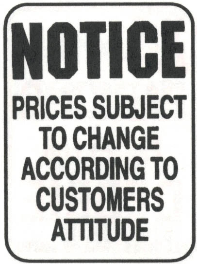 NOTICE sign for Man Cave (Plastic)
