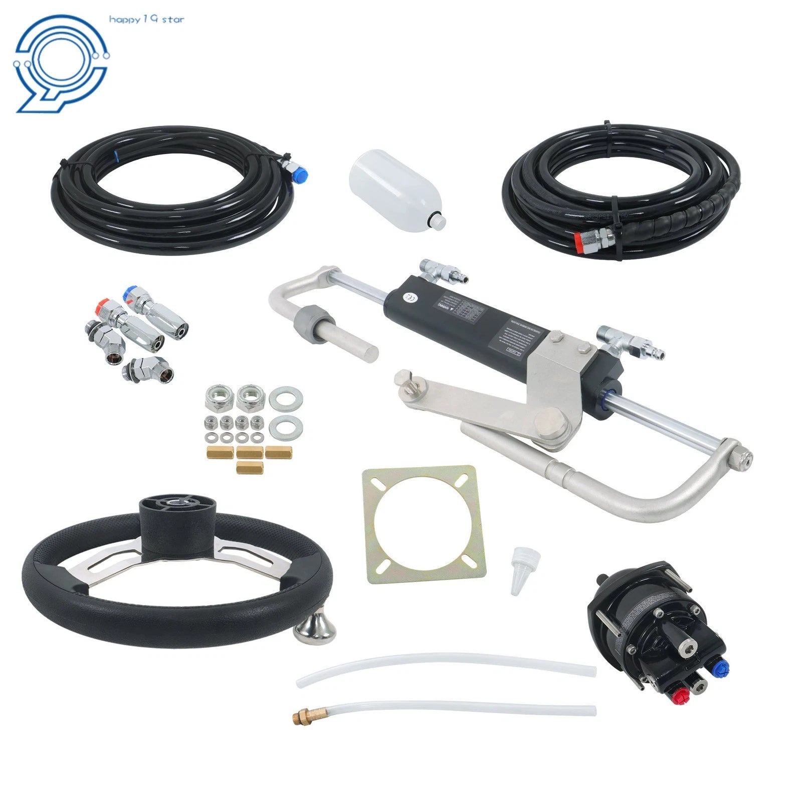 Hydraulic Steering Wheel System Kit for Outboard 90HP (Marine)