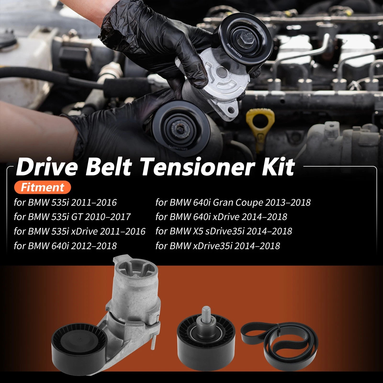 Set of 1 Drive Belt Tensioner Kit for BMW 535i (2011–2016) No. 11287599097