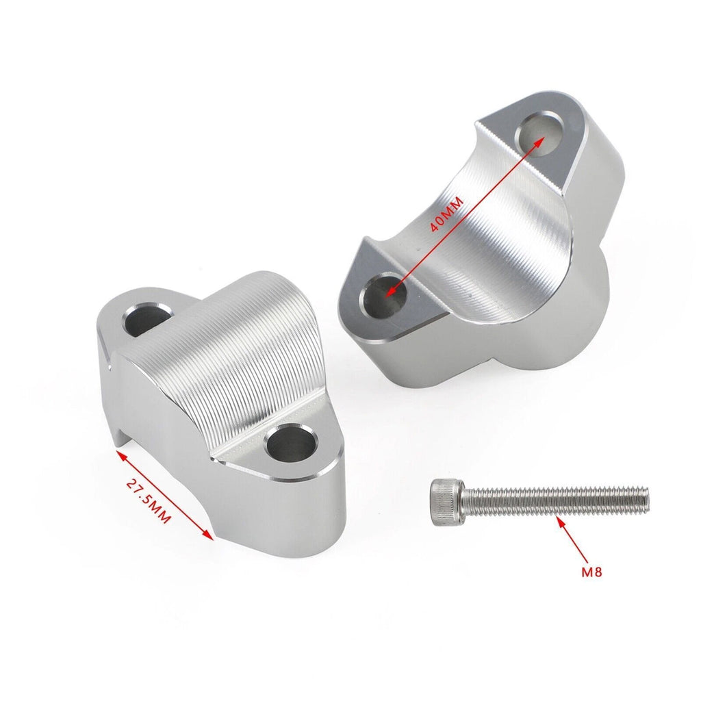 CNC Silver Handle Bar Clamp Riser for CF-Moto CF800MT (2021–2022)