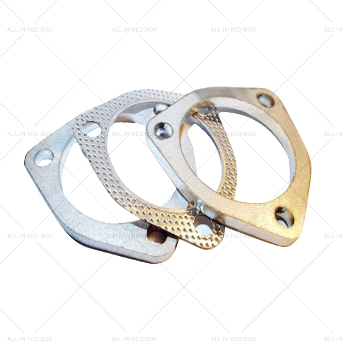 Exhaust Flange Plate Gasket 3" 76mm 3 Bolt Stainless Steel Universal Kit