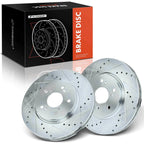 Front Drilled Brake Rotors for Honda CR-V (2007–2016) Crosstour (2012–2015)