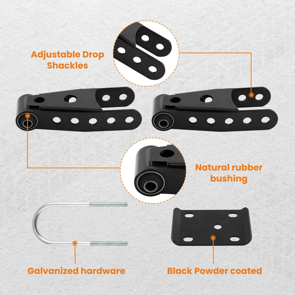 Rear Axle Relocators Lowering Flip Kit for Dodge Ram 1500 2WD (2002–2008)