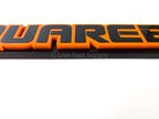 Matte Black Premium License Plate Frame w Orange Outline for Chevy Squarebody (1970–1987)
