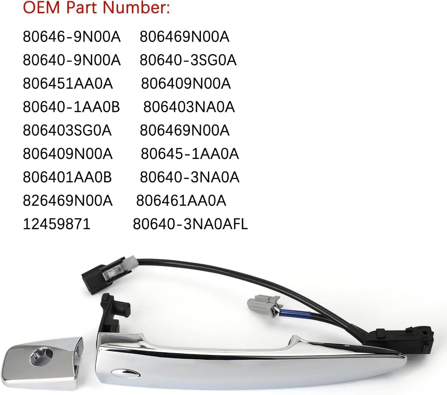 Front Left Exterior Door Handle for Nissan Sentra (2017-2018)