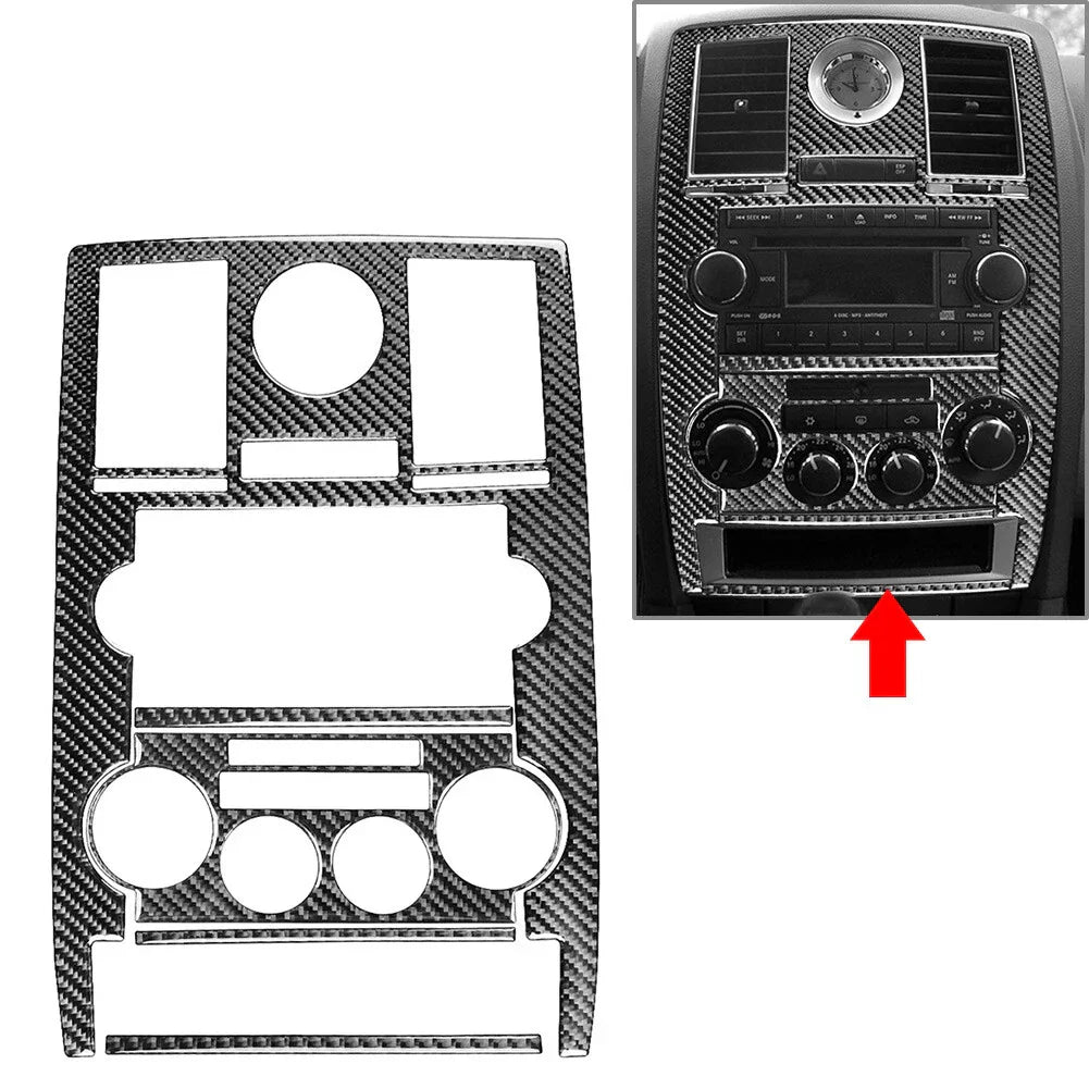 AC Switch CD Panel Cover Trim for Chrysler 300 300C (2005-2010) Black