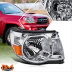 Passenger Side Headlight Lamp Chrome/Amber for Toyota Tacoma (2005–2011)