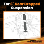 6 Inch Rear Drop Lowering Shocks for Chevy GMC C1500 (1988-1998)