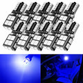 Set of 10 T10 Blue 2835 14-SMD LED Interior Light Bulbs for Various Models