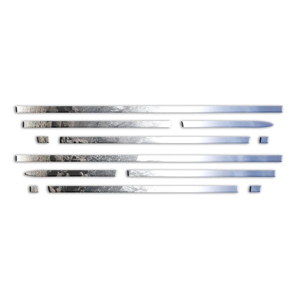 Diamond Grade 12pc 1 1/2" Side Molding for 2015-2024 Ford F-150 SuperCab 8' Bed