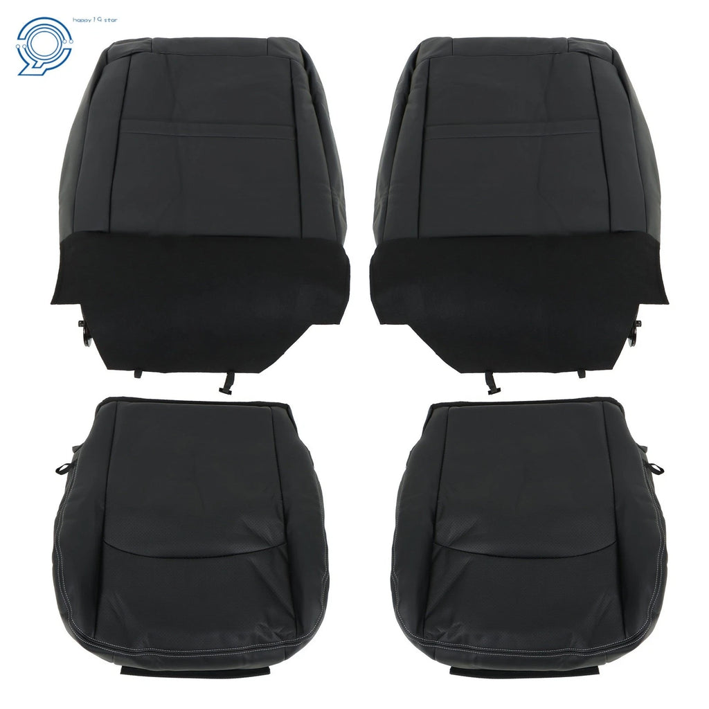 Set of 2 Black Leather Seat Covers for Ram 1500 (2013-2018)