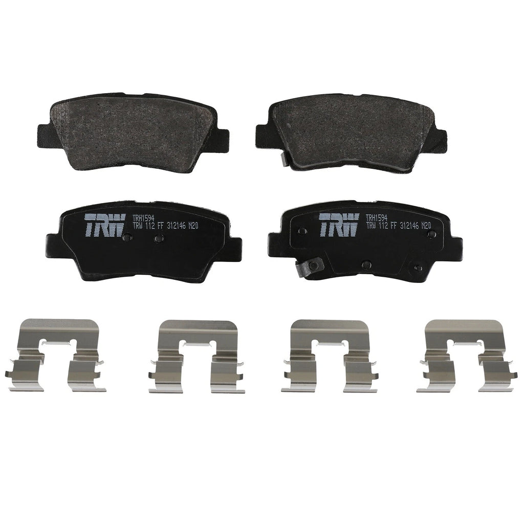 Rear Brake Kit 262mm Rotors & TRW Low-Met Pads for Elantra GT Veloster Forte (2013–2019)