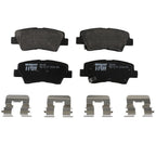 Rear Brake Kit 262mm Rotors & TRW Low-Met Pads for Elantra GT Veloster Forte (2013–2019)