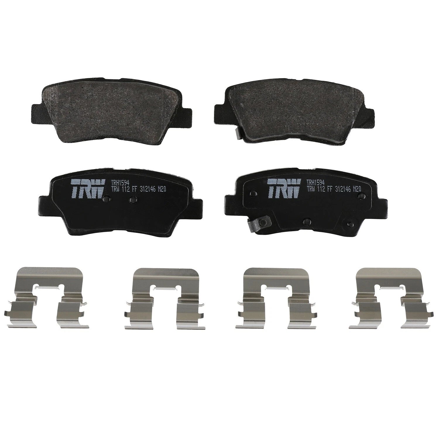 Rear Brake Kit 262mm Rotors & TRW Low-Met Pads for Elantra GT Veloster Forte (2013–2019)