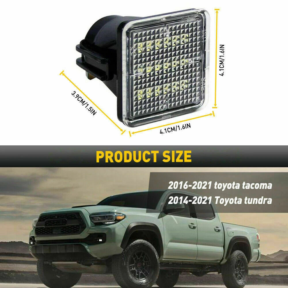 White LED License Plate Lights for Toyota Tundra (2014–2022)