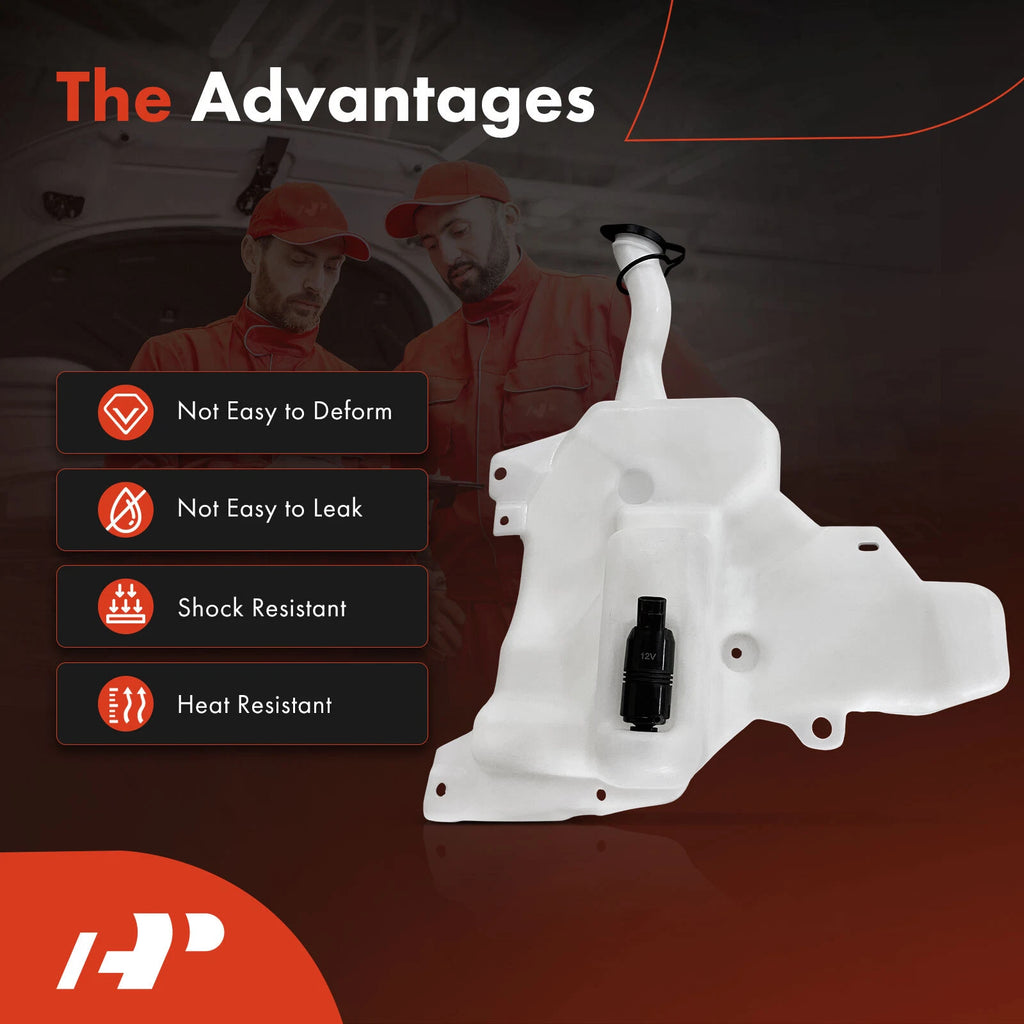 Windshield Washer Reservoir Tank with Cap & Pump for Chevy Cavalier (1995-1999)