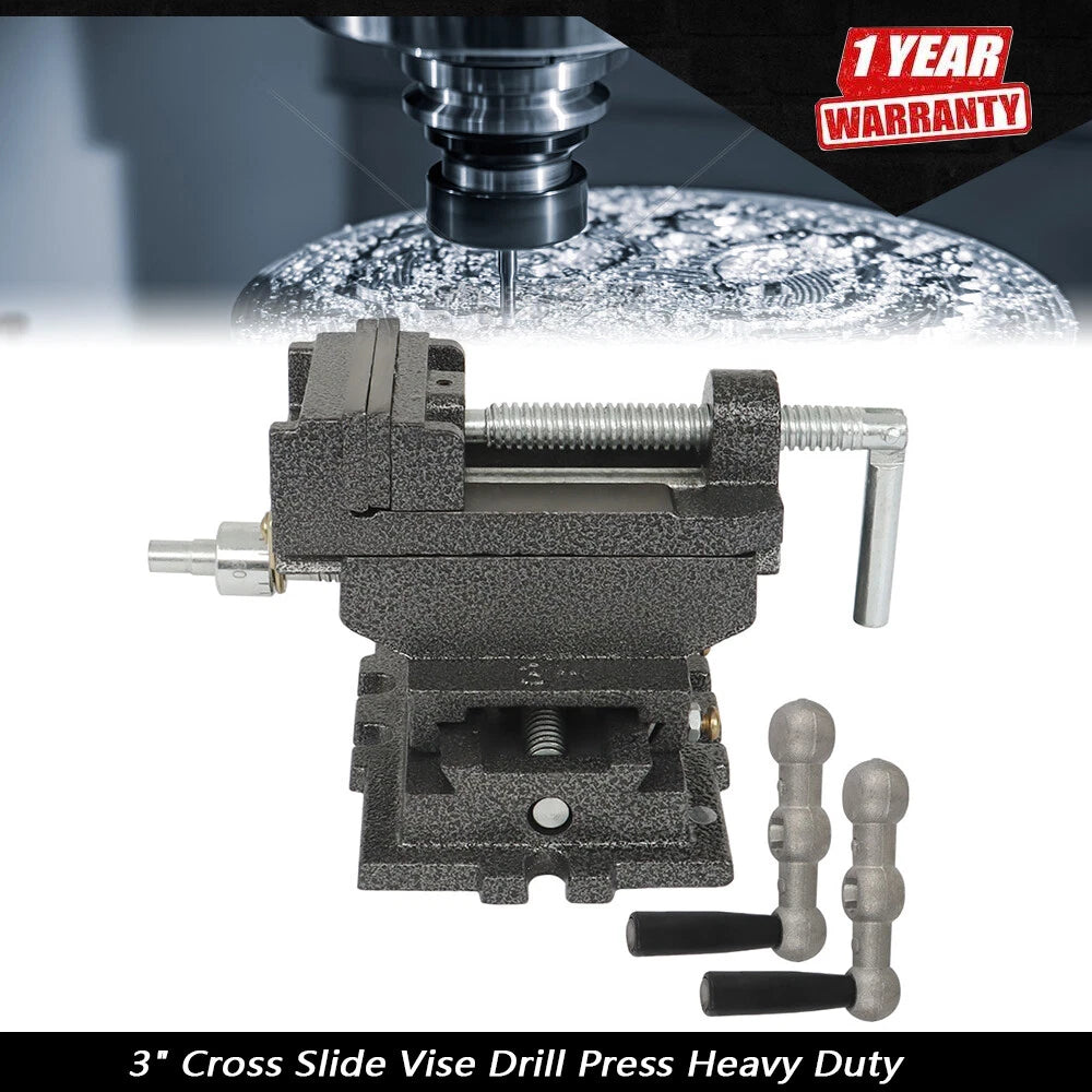 3" Cross Slide Vise for Drill Press (Heavy Duty Metal Milling)