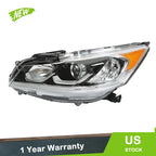 Chrome Left Side Headlight Assembly for Honda Accord (2016–2017)
