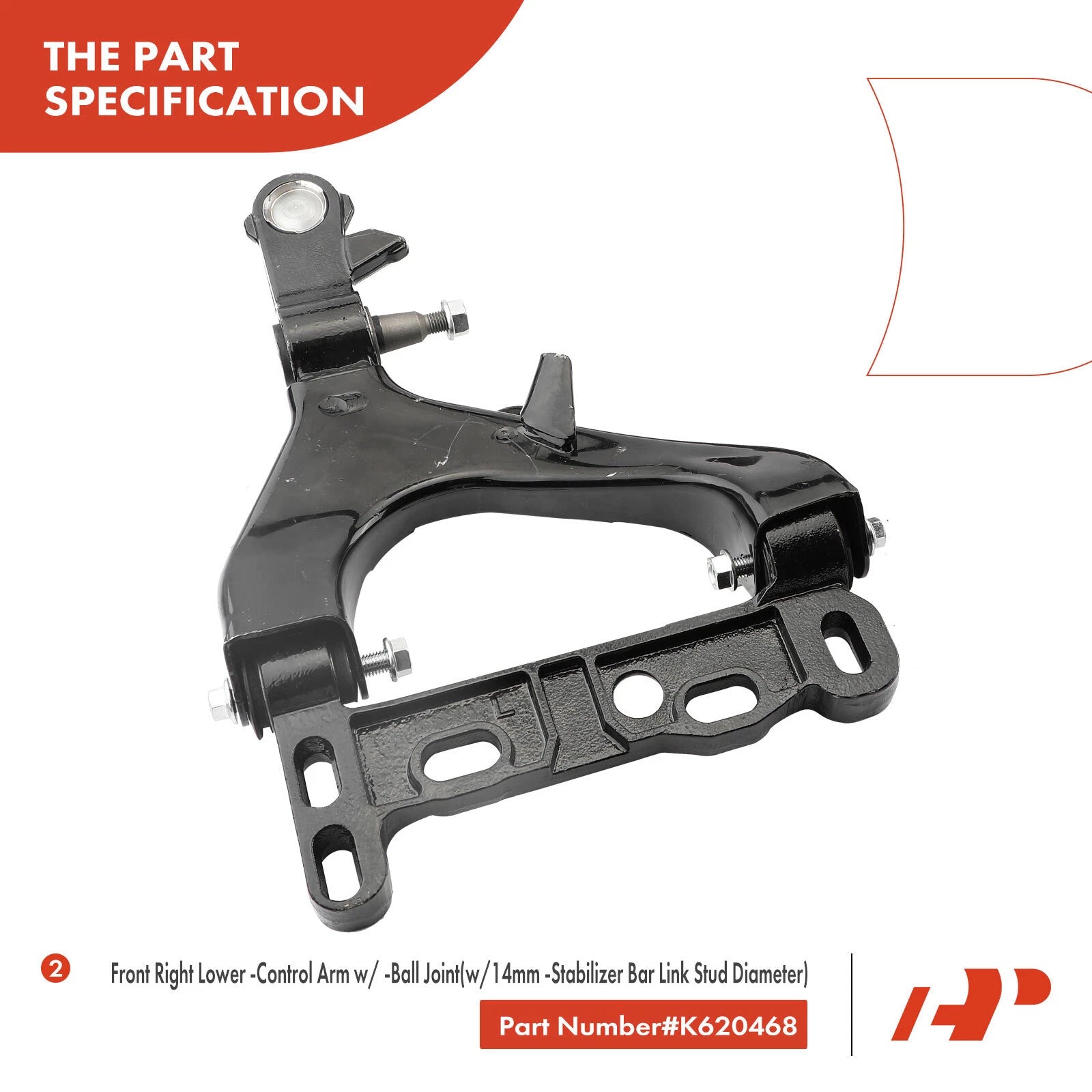 6x Front Control Arm with Ball Joint for Chevy Trailblazer (2004-2007)