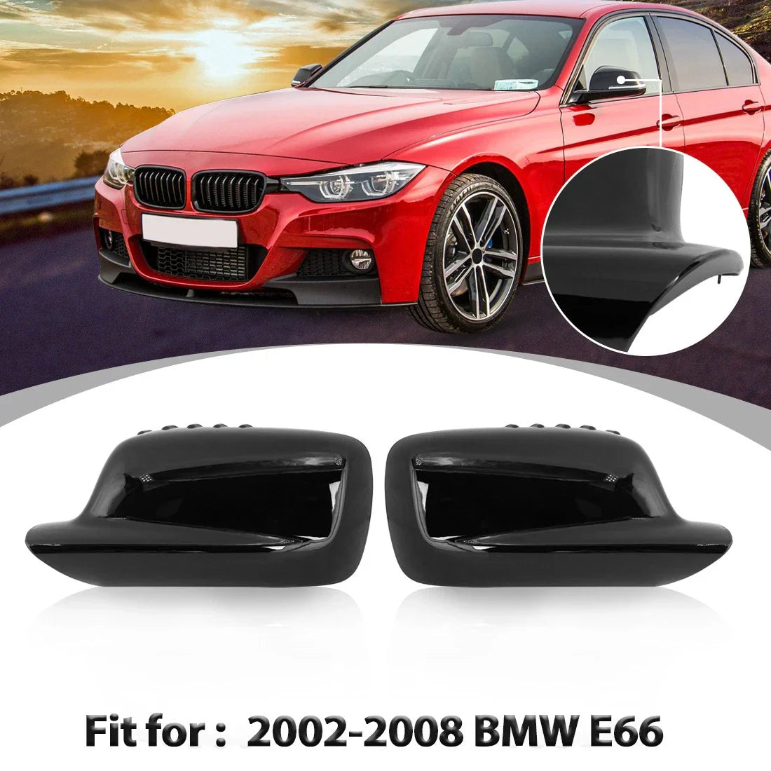 Rear View Mirror Housing Cover Wing Mirror Cap for BMW E66 (2002-2008)