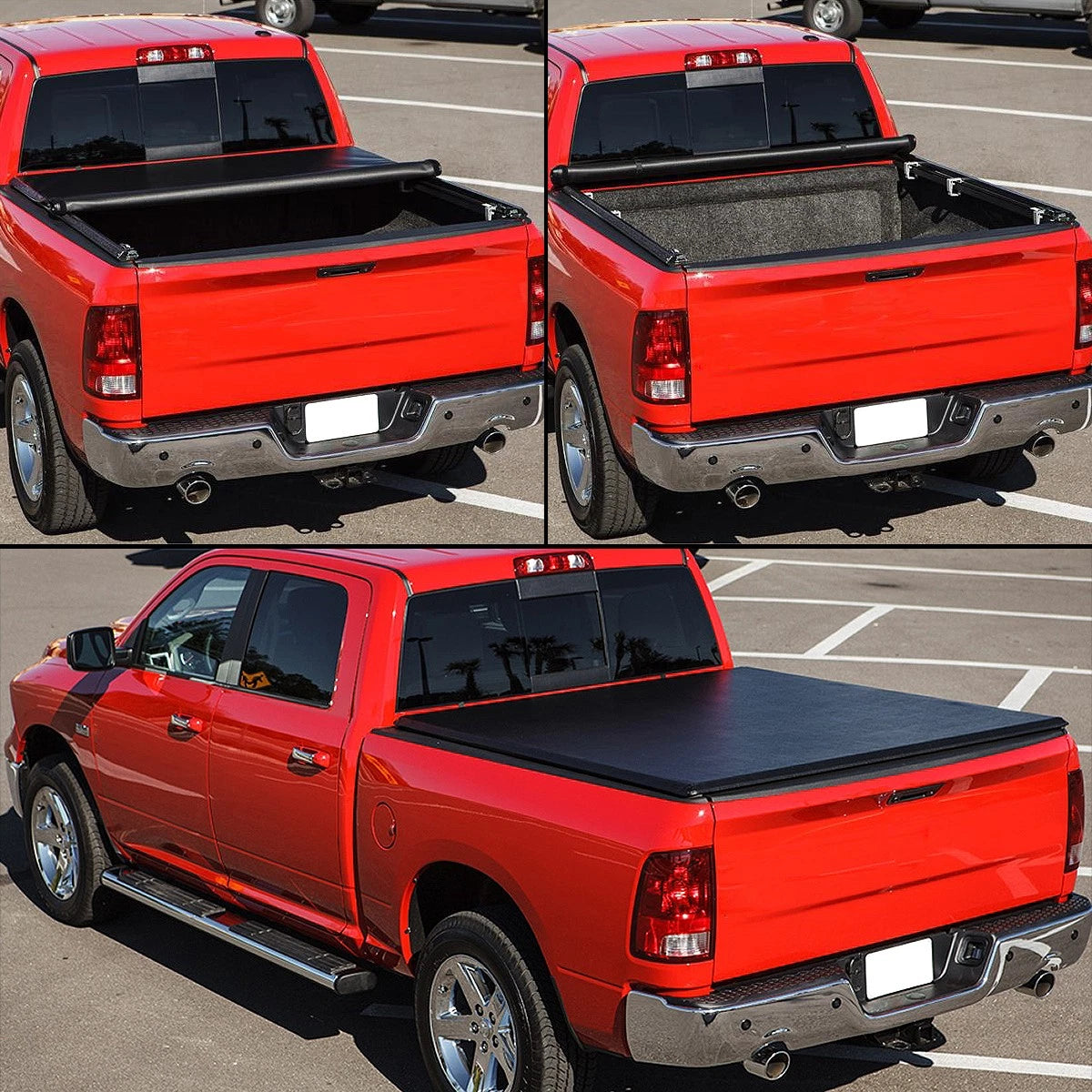 Soft Roll Up Tonneau Cover for Silverado Sierra 1500 2500 HD (2007–2018)